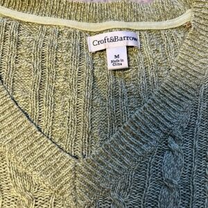 y2K Cable Knit sweater Preppy Coastal Old Money Sailing Tennis MED Cotton